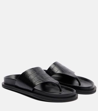 A.Emery Imara croc-effect leather thong sandals