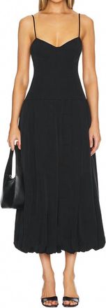 Shona Joy Vento Bustier Bubble Midi Dress In Black