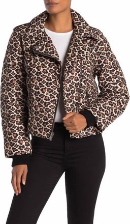 Diane Von F&uuml;rstenberg Leopard Print Down Quilted Puffer Jacket In Multicolor