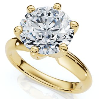 Pompeii3 2 1/2 Carat Certified Diamond Solitaire Engagement Ring 14k Gold Lab Grown