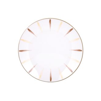 KASANOVA Piatto frutta porcellana Petalli pennellato giallo marrone