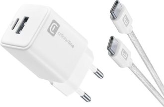 OEM Cellularline Achkitc2cgan30tabw Cargador De Dispositivo M&oacute;vil Port&aacute;til, Smartphone, Tableta Blanco Corriente Alterna Carga R&aacute;pida Interior