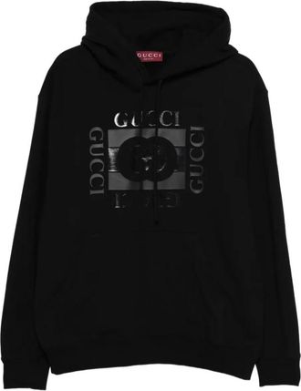 Gucci Hoodies & sweatvesten, Heren, Grijs, S, Katoen, Cotton Jersey Sweatshirt