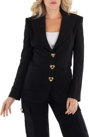Moschino Ladies Black Tailored Couture Blazer, Brand Size 44 (US Size 10)
