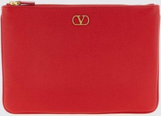 Valentino Garavani Pouch VLogo Signature Valentino Garavani in pelle a grana