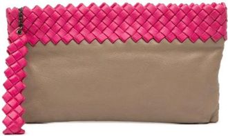 Bottega Veneta Pre-owned Clutches, female, Multicolor, Size: ONE SIZE Pre-owned Nappa Leather Woven Clutch