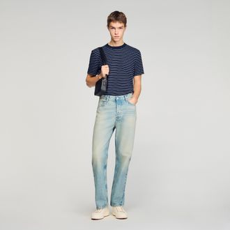Sandro Faded wide-leg jeans