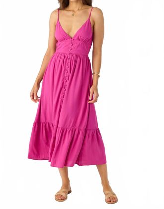 O'Neill Pilar Midi Dress In Fuchsia