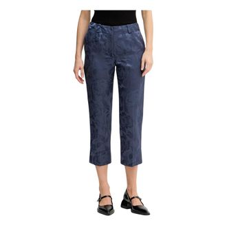 Kenzo Broeken, Dames, Blauw, M, Katoen, Peonies Cropped Broeken