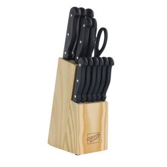 Gibson Home Westover 13 Piece Stainless Steel Cutlery Set in Black at Nordstrom