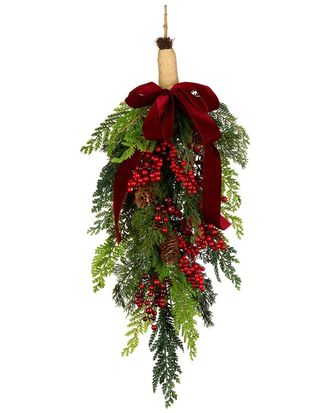 National Tree Company 28In Christmas Joy Teardrop Swag