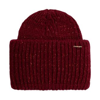 Twinset Mutsv - Dames - Hoeden - Rood - ONE Size - Polyester - Accessoires