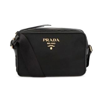 Prada Cross Body Bags, female, Black, Size: ONE SIZE Versatile Nylon Crossbody Bag