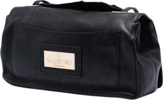 Valentino Pre-owned Nappa Lederen Schoudertas - Dames - Vintage Schoudertas - Zwart - ONE Size - Leer - Vintage