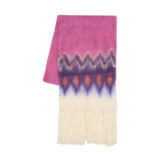 Isabel Marant Amanie Sjaal - Dames - Wintersjaals - Roze - ONE Size - Wol - Accessoires