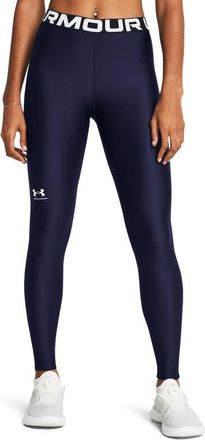 Under Armour HeatGear Leggings in Midnight Navy //White at Nordstrom, Size Xx-Large