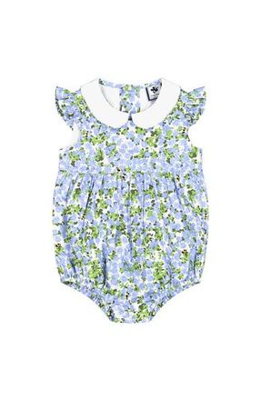 Busy Bees Phoebe Peter Pan Collar Bubble Blue Hydrangea at Nordstrom, Size 18M