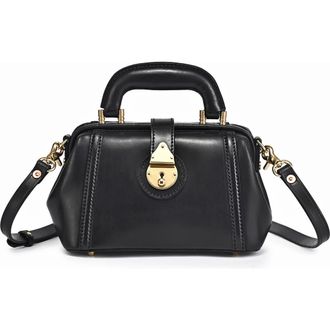 OLD TREND Azalea Genuine Leather Mini Doctor Satchel in Black at Nordstrom