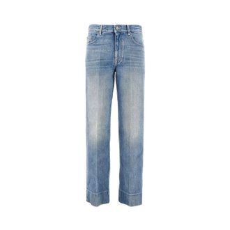 Valentino Cuffed-effect straight jeans Woman 30