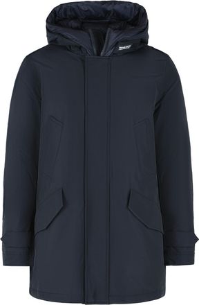 Woolrich Polar High Collar Blue Cotton Blend Parka