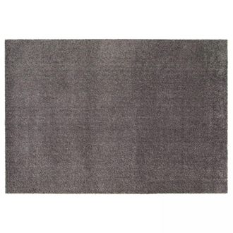 Oviala Alfombra lisa de pelo largo de polipropileno de 200 x 290 cm gris