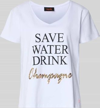 Miss Goodlife T-Shirt mit Statement-Print in Weiss, Gr&ouml;&szlig;e XL