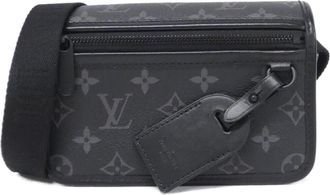 Louis Vuitton Black Coated Canvas Shoulder Bag (Pre-Owned)