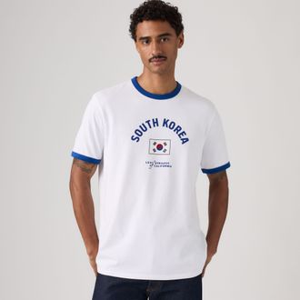 Levi's South Korea Ringer Tee - Mens - 2XL - White