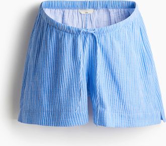 H&M MAMA Musselin-Shorts mit Kordelzug - Blue