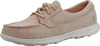 Skechers Womens Go Walk Lite - 15433 Boat Shoe, Light Pink, 9.5 M US