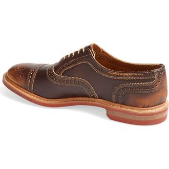 Allen Edmonds Strandmok Cap Toe Oxford in Brown Leather at Nordstrom, Size 10.5