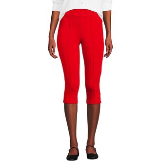 Lands End Starfish High Rise Pintuck Capri Pants in Coral Red at Nordstrom, Size X-Small Short
