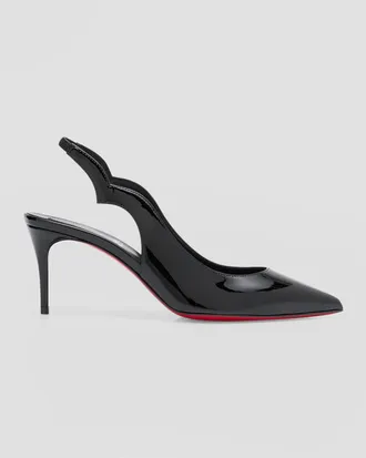Christian Louboutin 70mm Hot Chick Patent Slingback Pumps