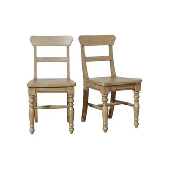 Robin des Bois Sillas de estilo contempor&aacute;neo de madera maciza, juego de 2 madera
