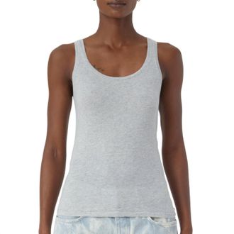 Closed Womens Pure Cotton Tank Top In Light Grey Melange