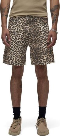 Hudson Clint Cheetah Print Denim Shorts at Nordstrom, Size 32