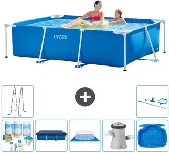 Intex Piscina Con Estructura Rectangular - 220x150x60 Cm - 7-piezas S21109