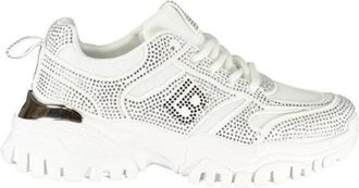 Laura Biagiotti Polyester Sneakers met veters - Dames - Sneakers - Wit - 41 EU - Polyester - Schoenen