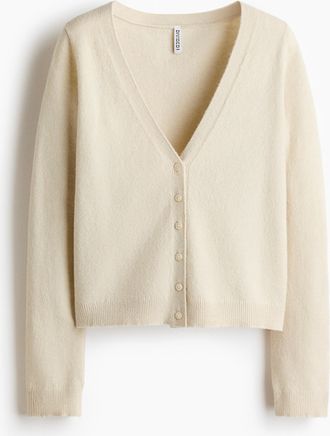 H&M Cardigan mit V-Ausschnitt - Beige