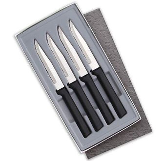 Rada 4 Piece Serrated Steak Knife Set with Gift Box in Black at Nordstrom