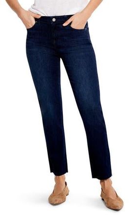 Nic+Zoe High Waist Raw Hem Ankle Straight Leg Jeans in Twilight at Nordstrom Rack, Size 30
