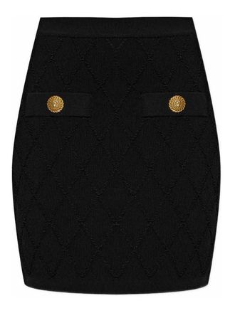Balmain Quilted Mini Skirt