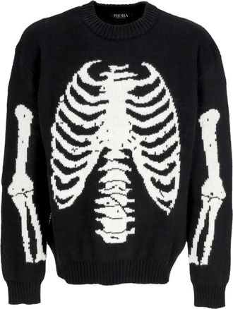 Phobia Archive Bones Jumper - Heren - Ronde hals truien - Zwart - XL - Truien & Vesten