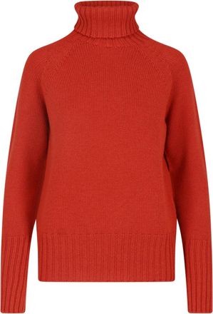Drumohr Orange Merino Wool Turtleneck Sweater