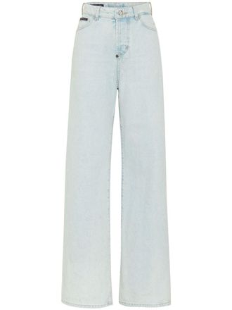Philipp Plein Jeans met wijde pijpen - Blauw
