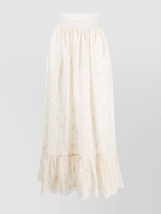 Gucci embroidered calf-length skirt