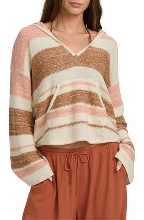 Billabong Baja Stripe Sweater Hoodie in Camel/Beige at Nordstrom Rack, Size X-Small