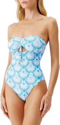 Melissa Odabash Lucca Strapless One-Piece Swimsuit in Lotus at Nordstrom, Size 12
