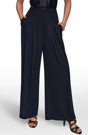 DKNY Pleated Wide Leg Pants in Nightfall at Nordstrom, Size X-Small
