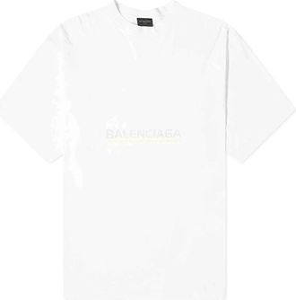 Balenciaga T-Shirt - Heren - T-shirts - Wit - XL - Tops